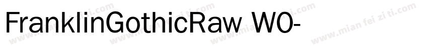 FranklinGothicRaw W0字体转换